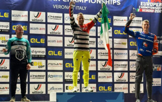 Manuel De Vecchi nuovo campione europeo di Bmx sul podio con il Tricolore