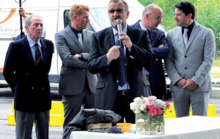 Un momento dell'inaugurazione dell'impianto DBF in Via Legnago