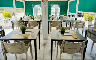 La sala del Bar Trattoria Ever Green presso AGN Service a Palù