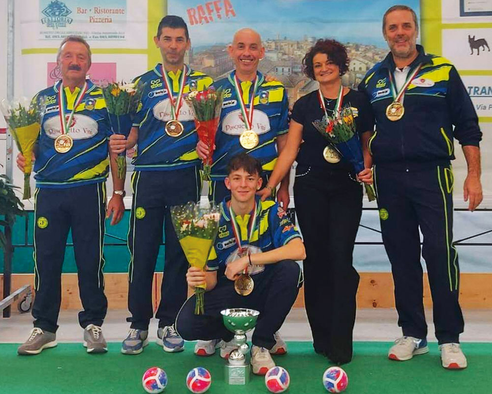 Il lupatotino Daniele Alessi campione italiano di bocce con la squadra Old Vigasio