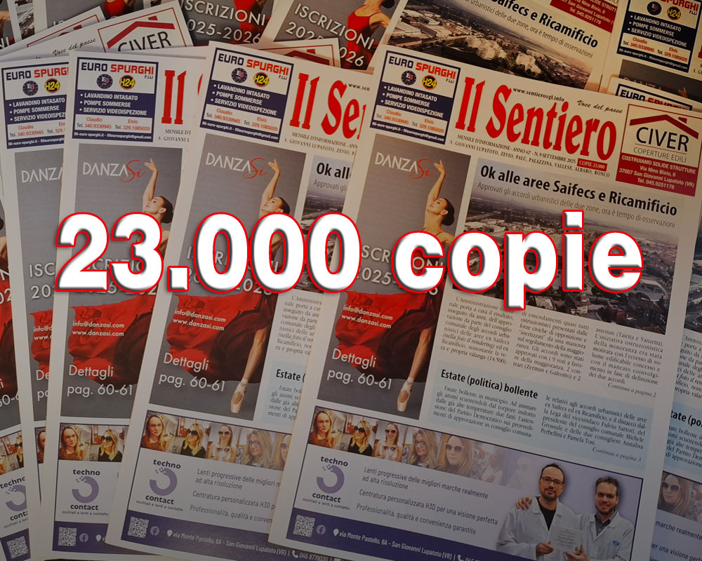 Il Sentiero cresce e porta la tiratura mensile a 23mila copie
