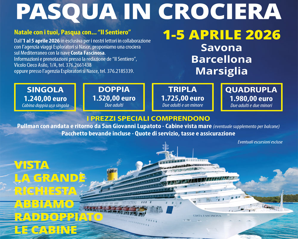 Pasqua in Crociera con i lettori de Il Sentiero