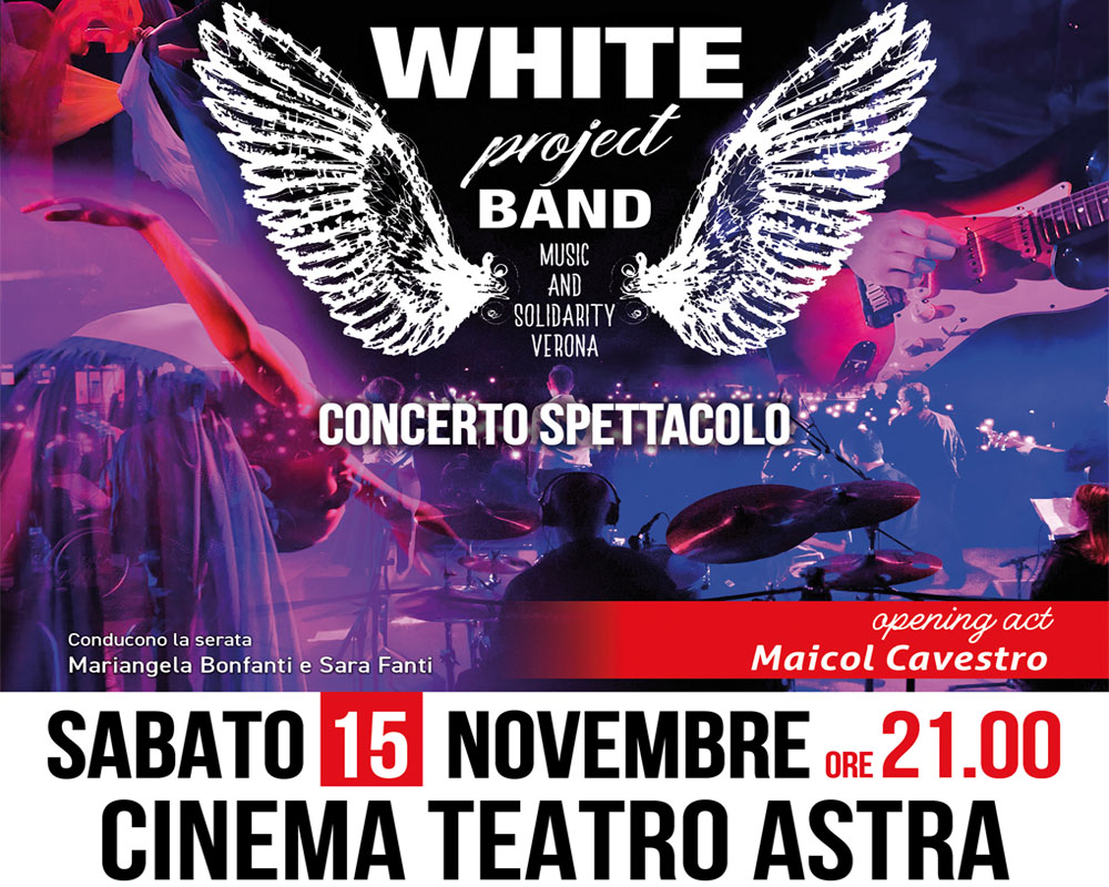White Project Band a San Giovanni Lupatoto, in concerto a favore di Asla