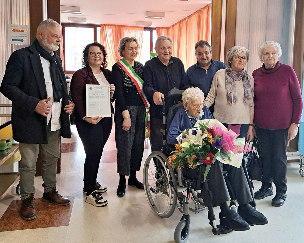 Bianca Anselmi a quota 107 anni, è la più longeva di Zevio