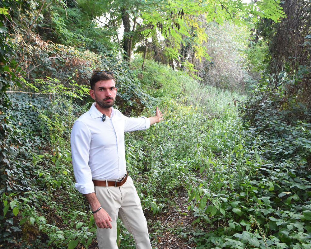 Mattia Stoppato, segnala il degrado al Parco di Pontoncello