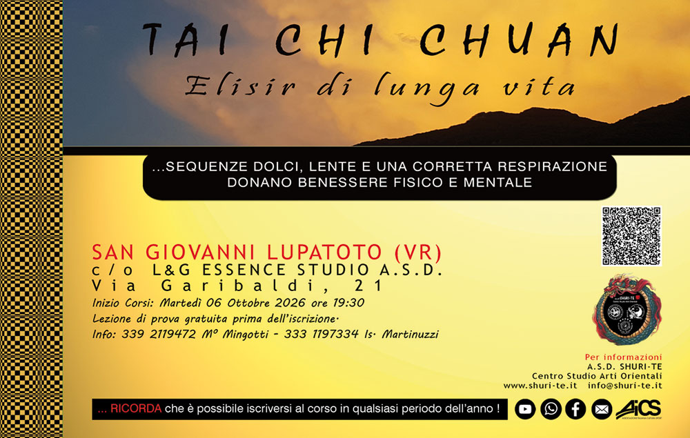 Tai-Chi-Chuan-2026 Riprendono i corsi di Tai Chi Chuan a San Giovanni Lupatoto